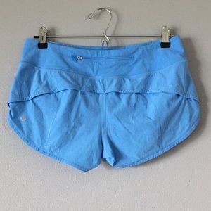 Lululemon Run Speed Shorts 6 Baby Blue